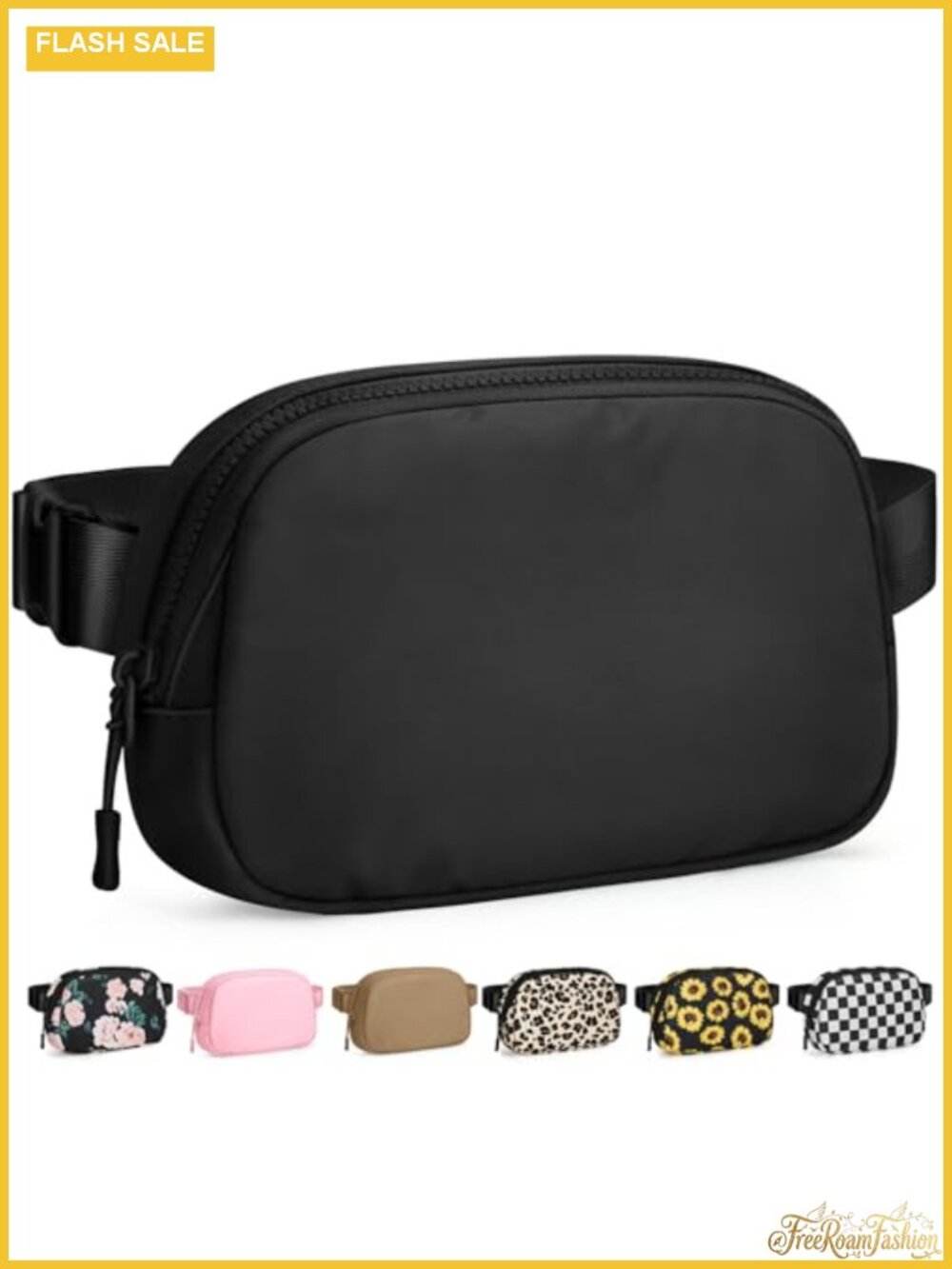 Water-Resistant Polyester Fanny Pack Waist Bag Crossbody Belt Bag